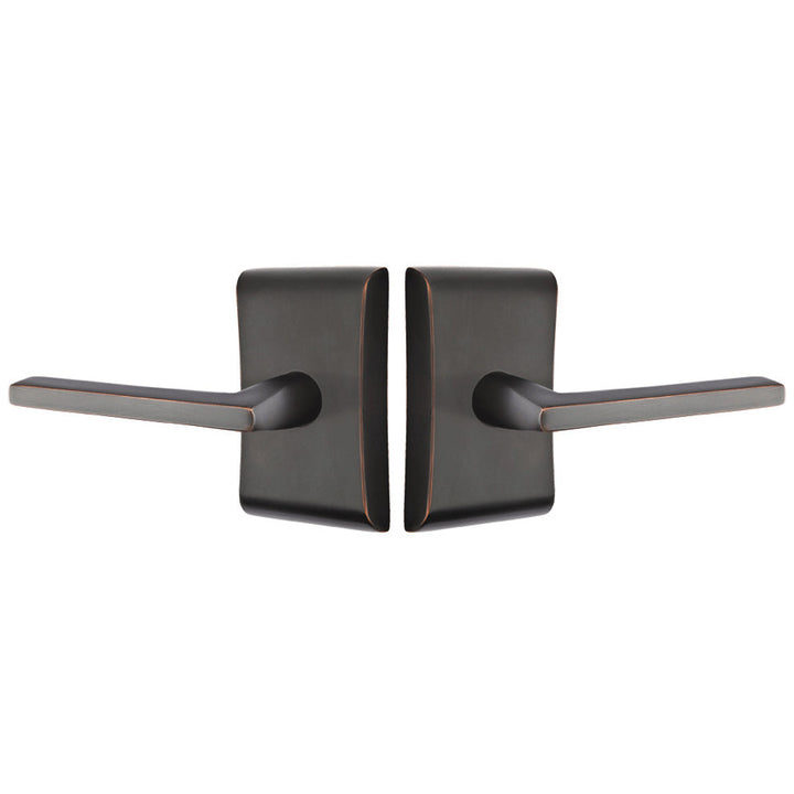 ##Antique Hardware## Emtek Solid Brass Helios Lever With Neos Rosette (Several Finish Options)