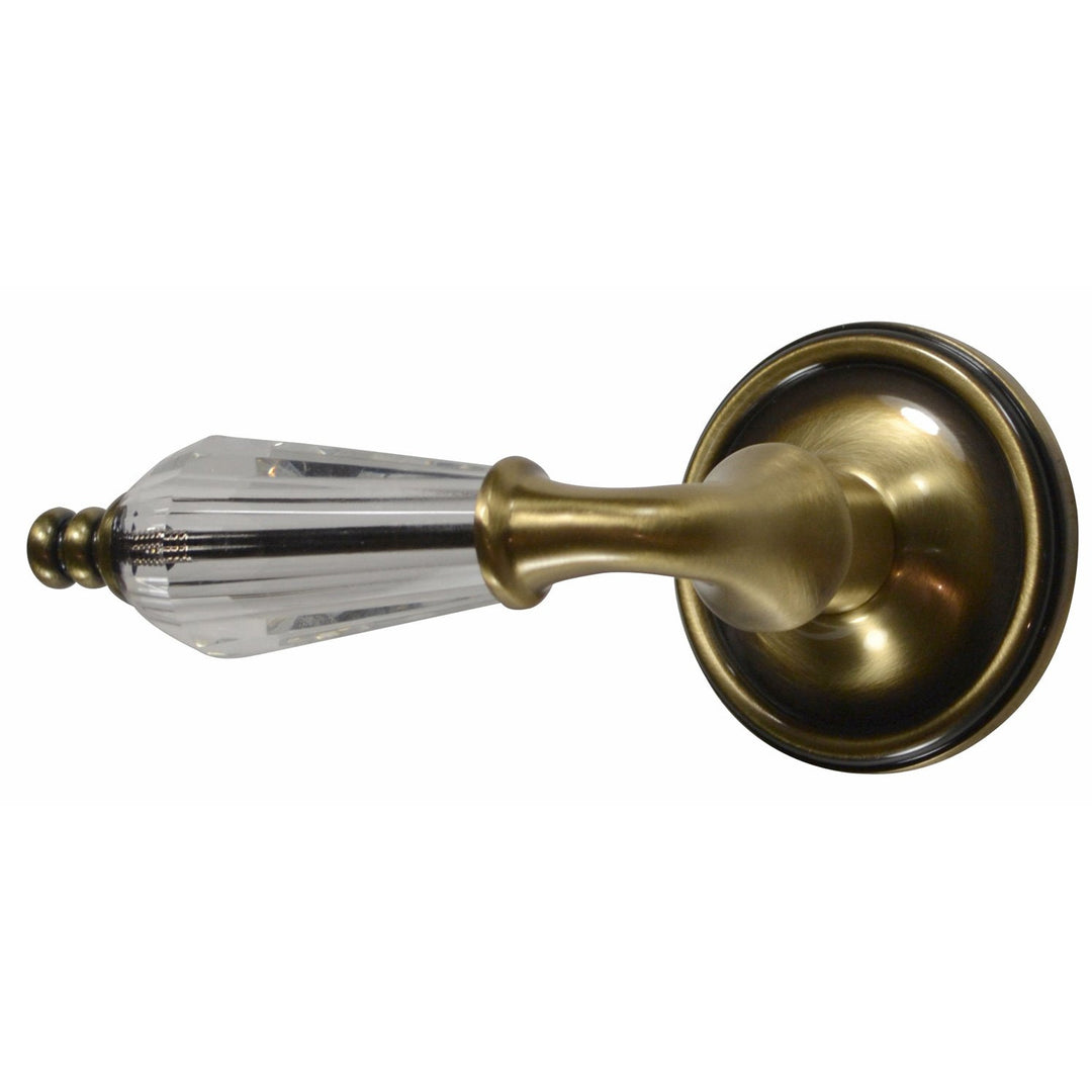 ##Antique Hardware## Crystal Antique Door Lever with Victorian Rosettes (Several Finishes Available)