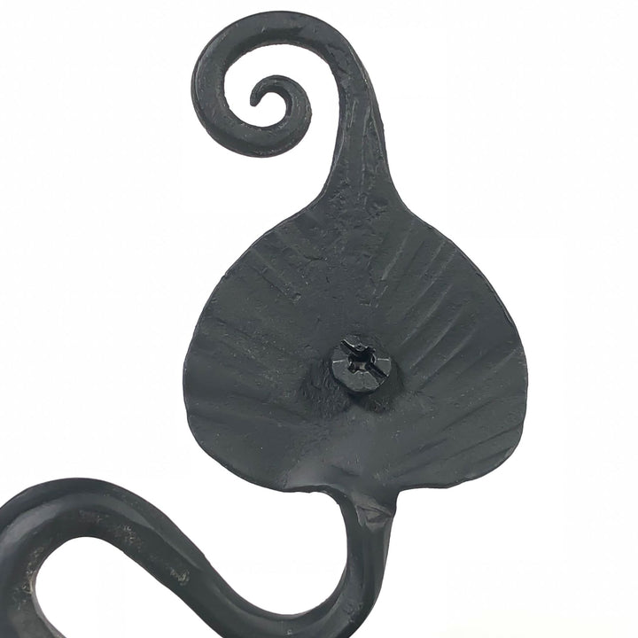 Hand Forged Leaf Towel Bar (Iron Finish)