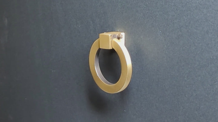 2 1/2 Inch Mission Style Solid Brass Drawer Ring Pull (Several Finishes Available)