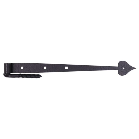20 1/4 Inch Rough Iron Heart Strap Hinge