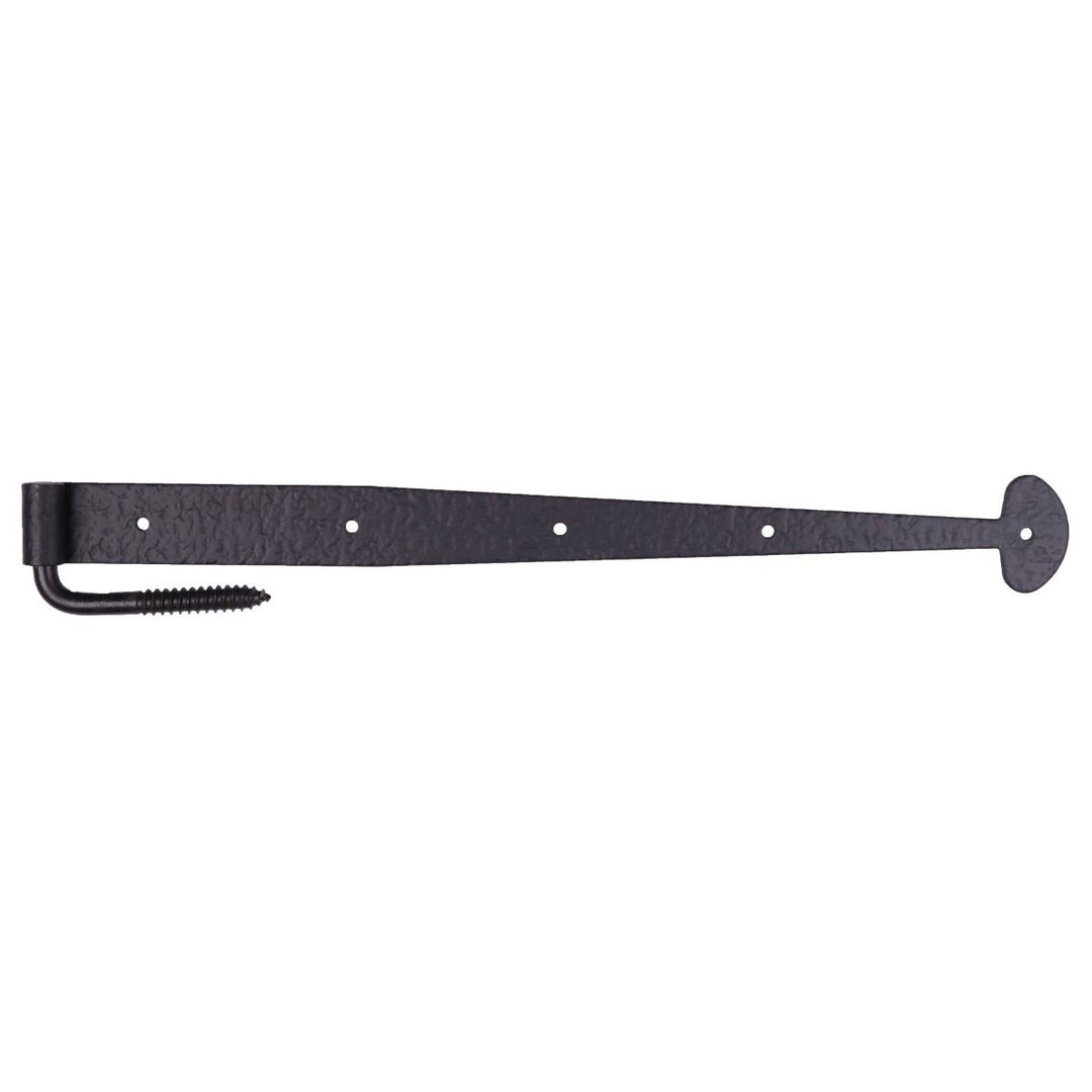 19 5/8 Inch Rough Iron Bean Strap Hinge