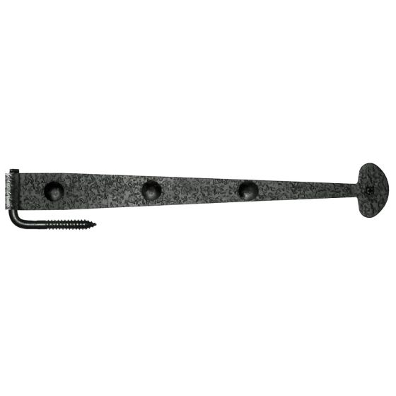 15 5/8 Inch Rough Iron Bean Strap Hinge