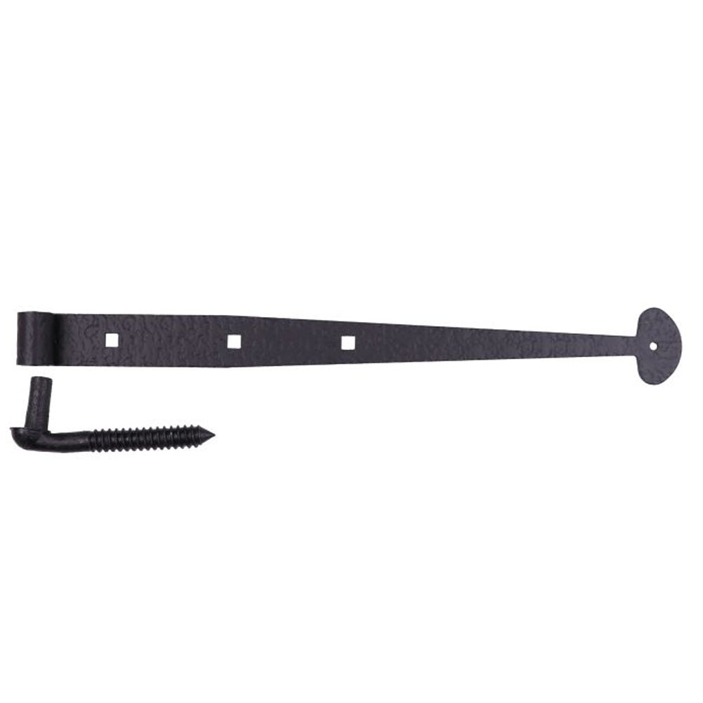18 7/8 Inch Rough Iron Bean Strap Hinge