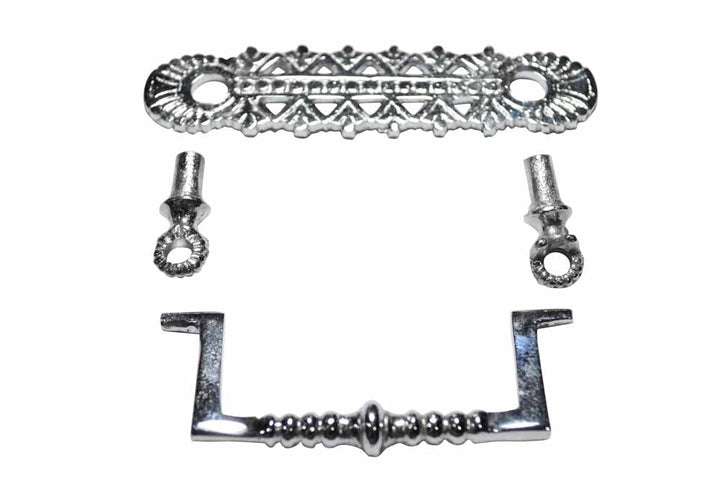 ##Antique Hardware## 4 1/5 Inch Solid Brass Eastlake Bail Pull (Satin Nickel Finish)