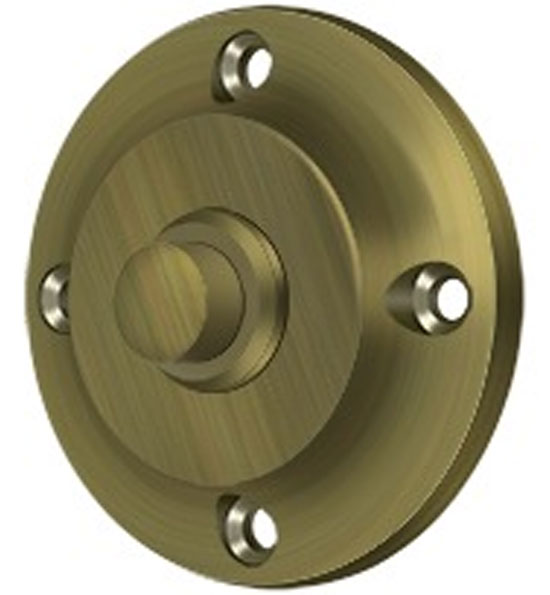 ##Antique Hardware## Bell Buttons, Solid Brass Bell Button, Round Contemporary
