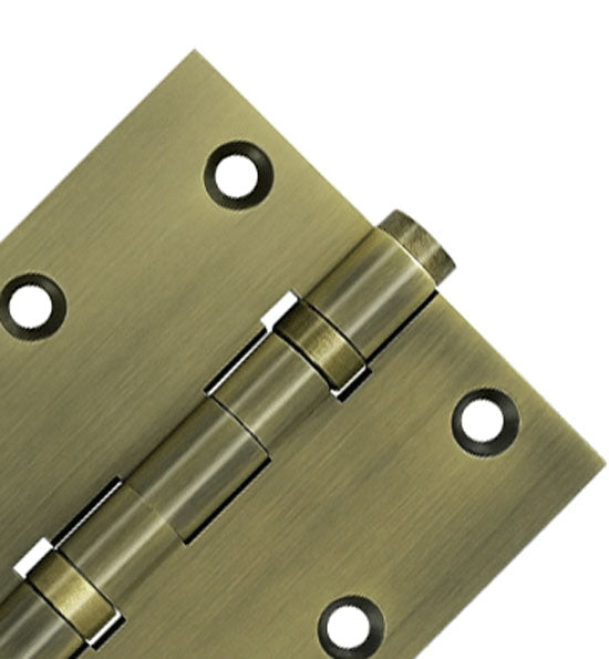 Antique Hardware 3 1/2 X 3 1/2 Inch Double Ball Bearing Hinge Interchangeable Finials (Square Corner) HINGE