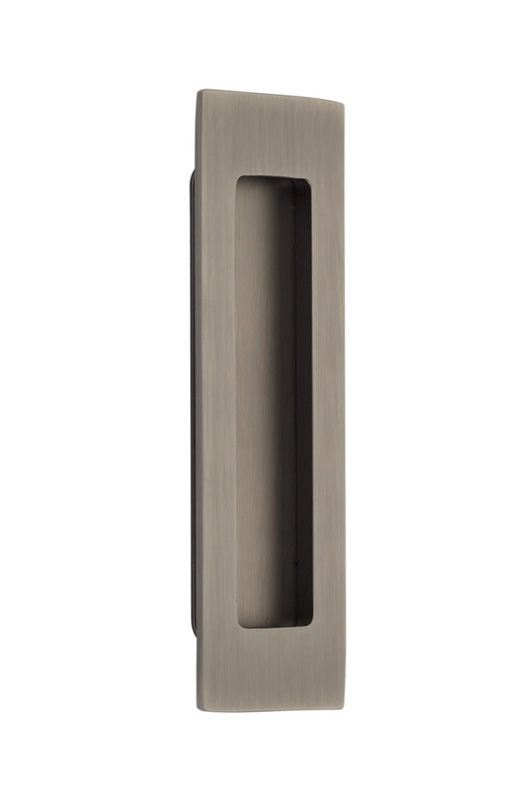 ##Antique Hardware## 7 Inch Solid Brass Modern Rectangular Flush Pull