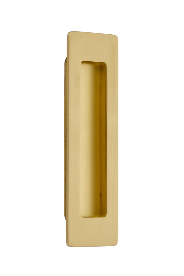 ##Antique Hardware## 7 Inch Solid Brass Modern Rectangular Flush Pull