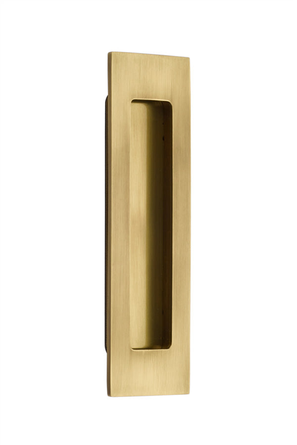 ##Antique Hardware## 7 Inch Solid Brass Modern Rectangular Flush Pull