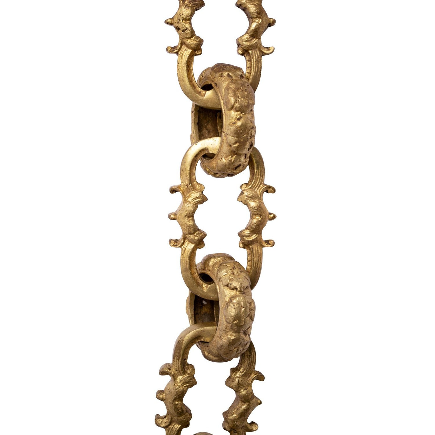 Antique Original Solid Brass Ornate Chain