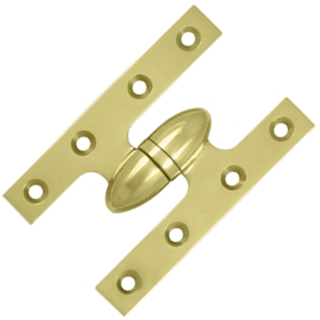 Antique Hardware 5 Inch x 3 1/4 Inch Solid Brass Olive Knuckle Hinge HINGE