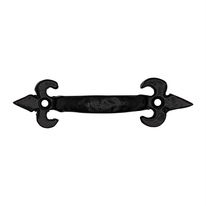 Antique Hardware 4 1/4 Inch Solid Brass Colonial Style Pull (Flat Black Finish)