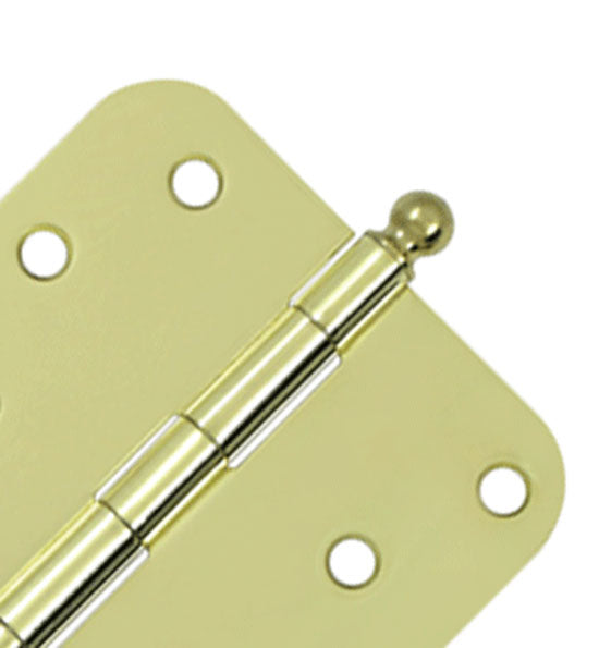 ##Antique Hardware## 4 Inch x 4 Inch Ball Tip Steel Hinge
