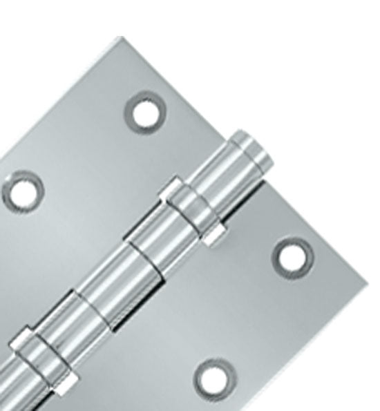 Antique Hardware 3 1/2 X 3 1/2 Inch Double Ball Bearing Hinge Interchangeable Finials (Square Corner) HINGE