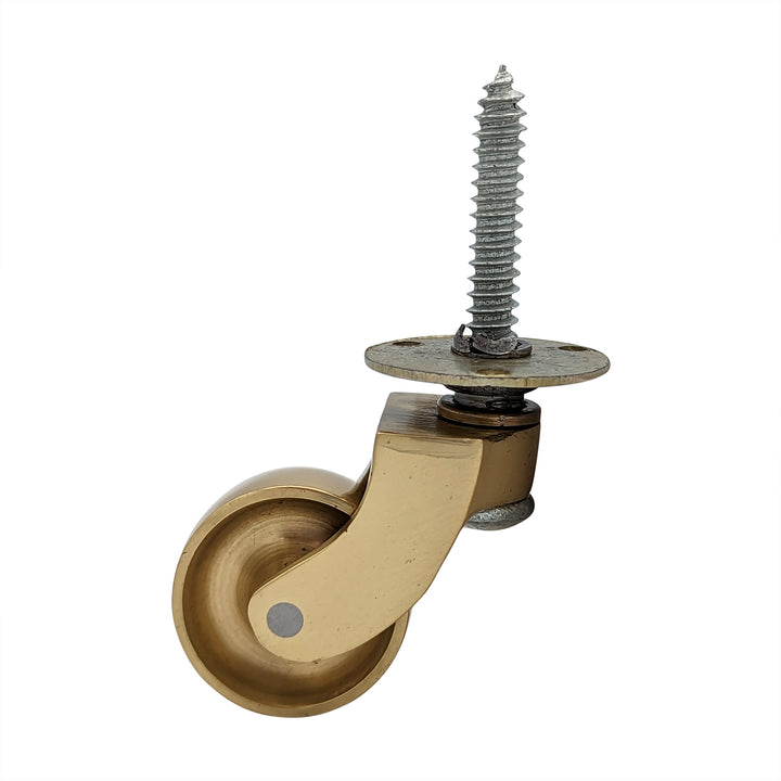 ##Antique Hardware## Pair of Solid Brass Threaded Casters (Several Finishes Available)