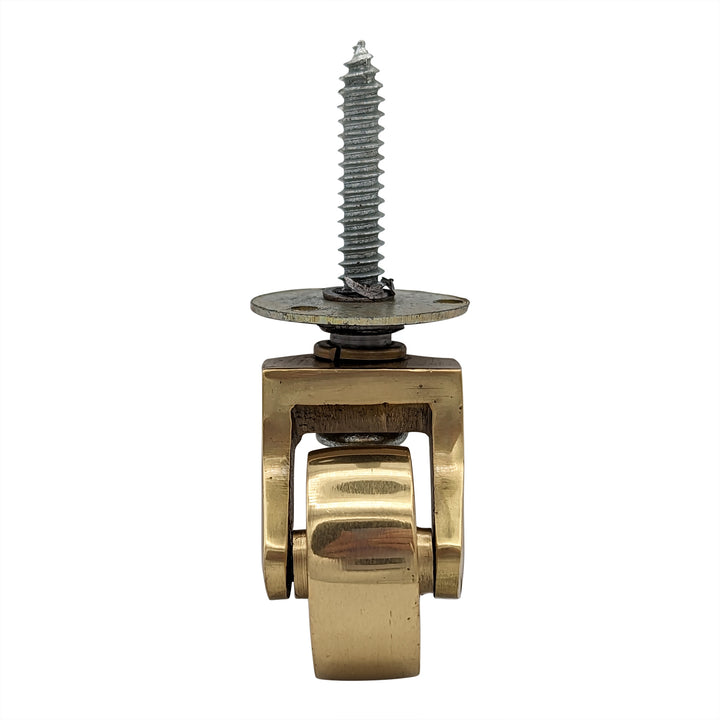 ##Antique Hardware## Pair of Solid Brass Threaded Casters (Several Finishes Available)