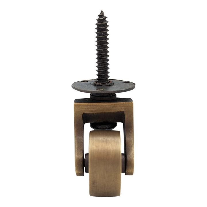 ##Antique Hardware## Pair of Solid Brass Threaded Casters (Several Finishes Available)