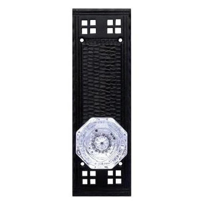 Craftsman Backplate Door Set with Octagon Crystal Knobs (Several Finishes Available)