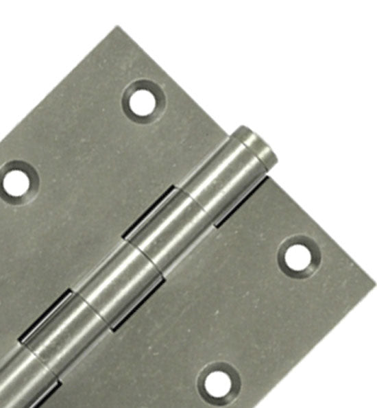 Antique Hardware 3 1/2 Inch X 3 1/2 Inch Solid Brass Hinge Interchangeable Finials (Square Corner) HINGE