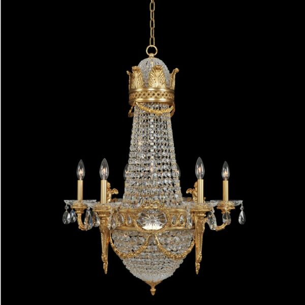 ##Antique Hardware## Marseille 6 Arm Chandelier