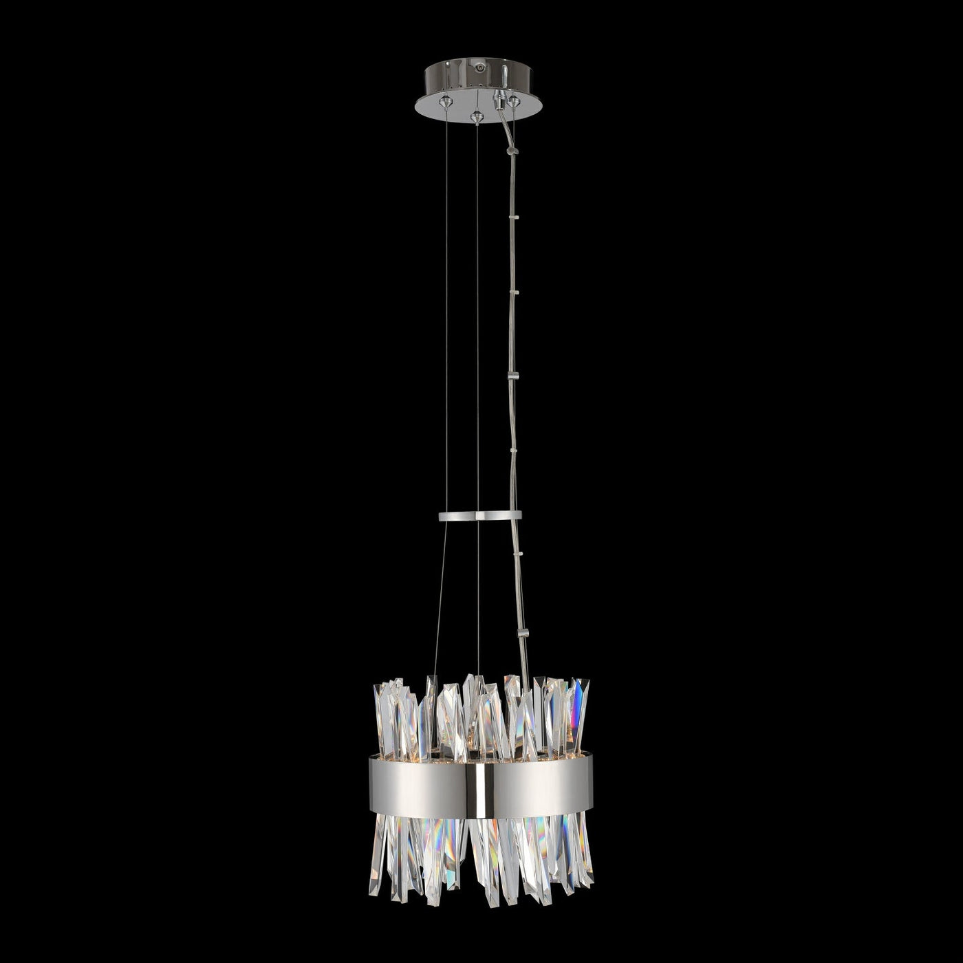 ##Antique Hardware## Glacier 10 Inch LED Mini Pendant Chrome