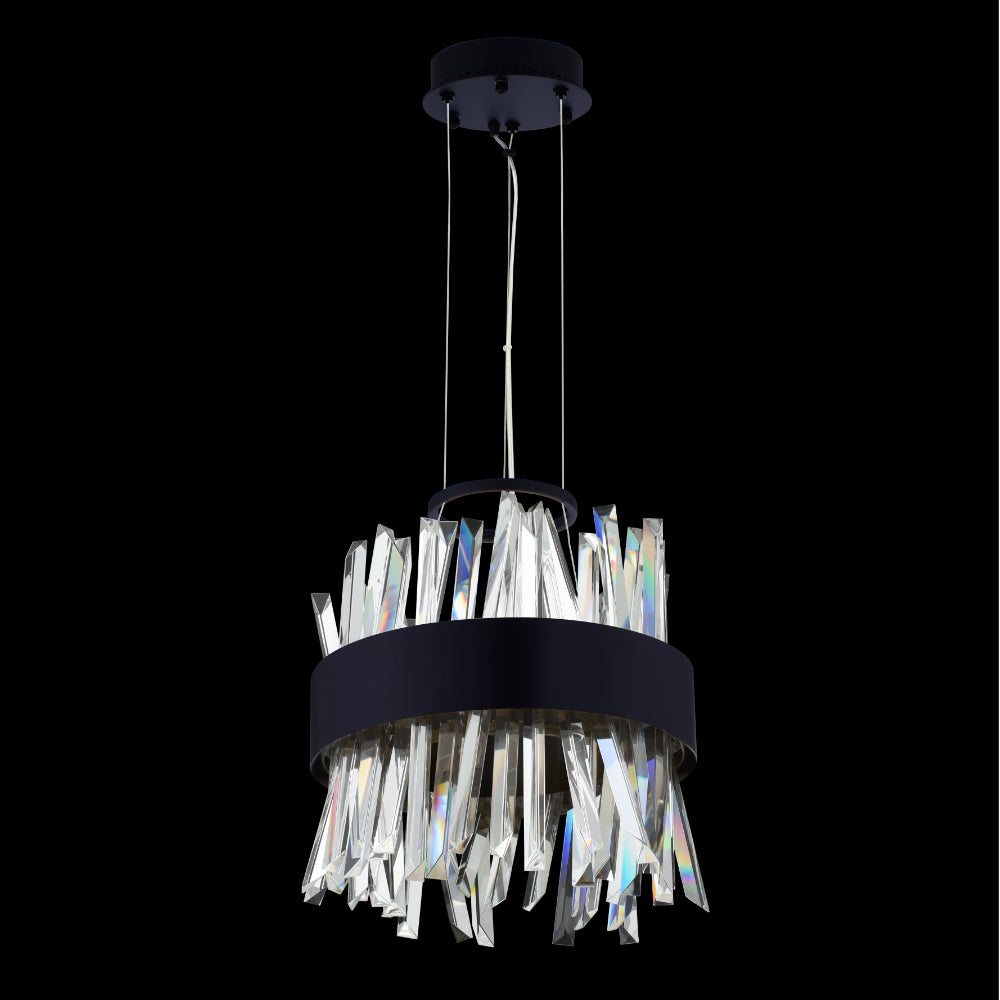 ##Antique Hardware## Glacier 10 in LED Mini Pendant Matte Black