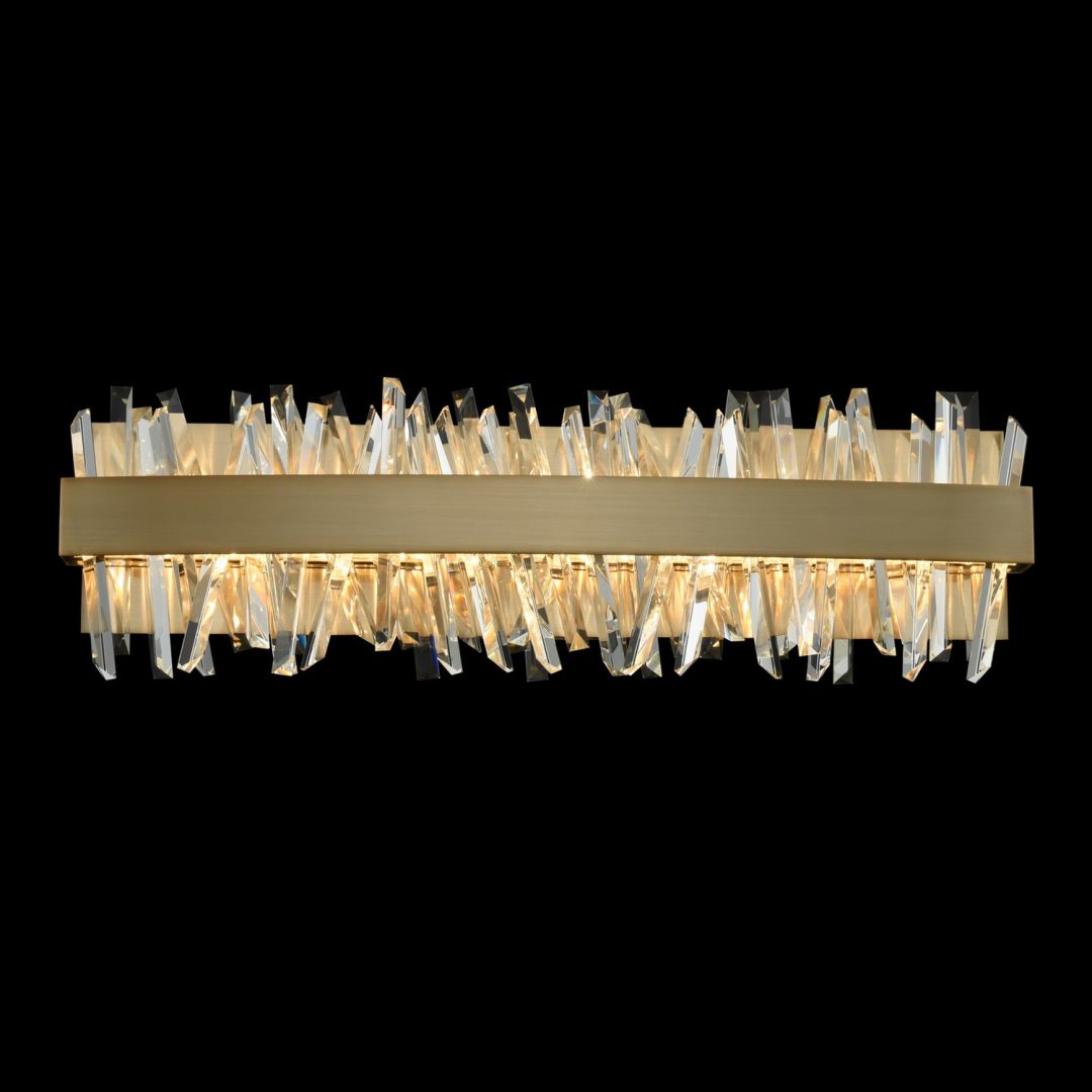 Antique Hardware Glacier 24 Inch LED ADA Bath Brushed Champagne Gold Bath and Vanity