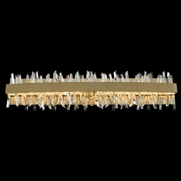 Antique Hardware Glacier 32 Inch LED ADA Bath Brushed Champagne Gold Bath and Vanity