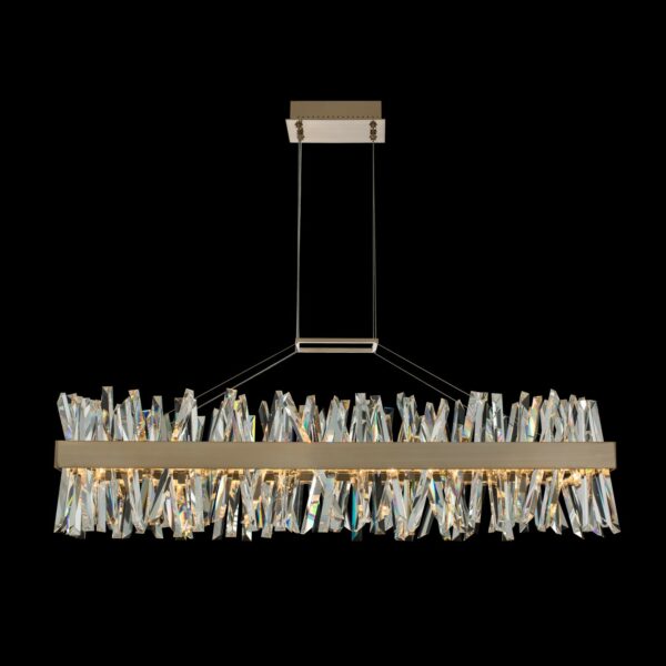 ##Antique Hardware## Glacier 48 Inch LED Island Brushed Champagne Gold