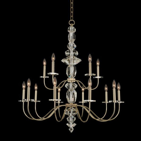 ##Antique Hardware## Bolivar (10+5) Light 2 Tier Chandelier