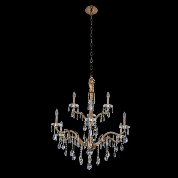 ##Antique Hardware## Venere 9 Light 2 Tier Chandelier