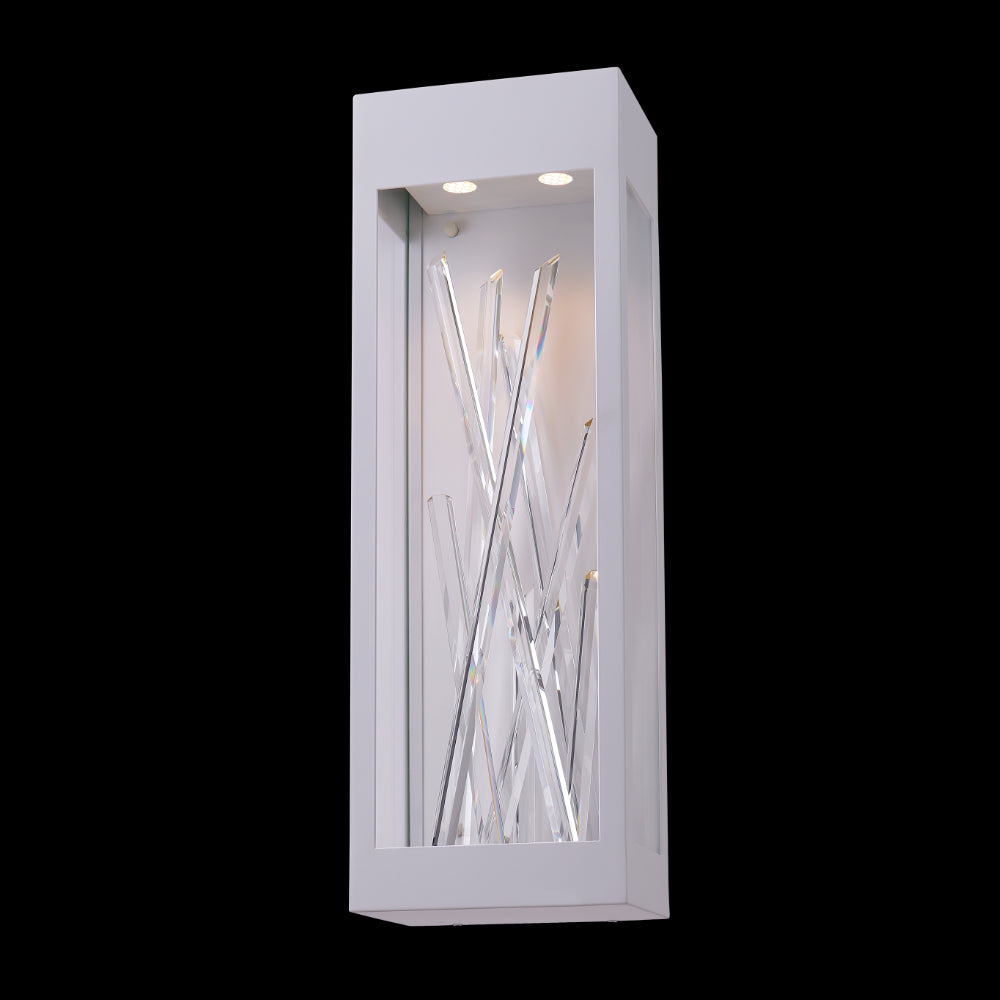 ##Antique Hardware## Arpione 24 Inch Matte White Outdoor Wall Sconce