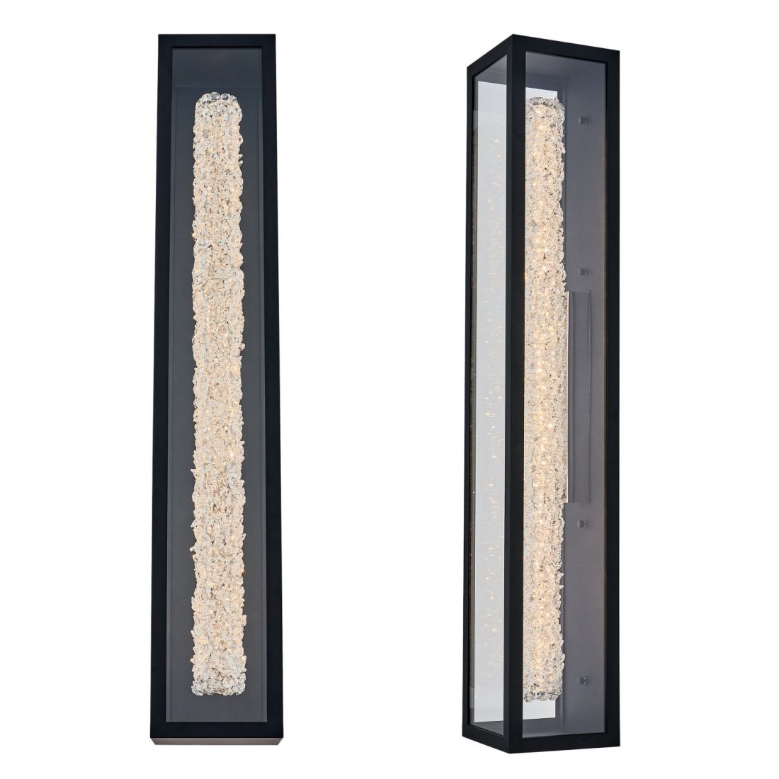 Lina Esterno 38 in Black Fluorocarbon Outdoor Wall Sconce