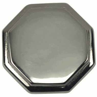 ##Antique Hardware## 1 5/8 Inch Solid Brass Octagonal Cabinet Knob (Polished Chrome Finish)