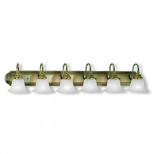 ##Antique Hardware## 6 Light Antique Brass Bath Light