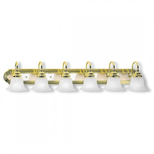 ##Antique Hardware## 6 Light Polished Brass & Polished Chrome Bath Light