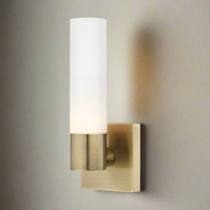 ##Antique Hardware## 1 Light Antique Brass ADA Wall Sconce