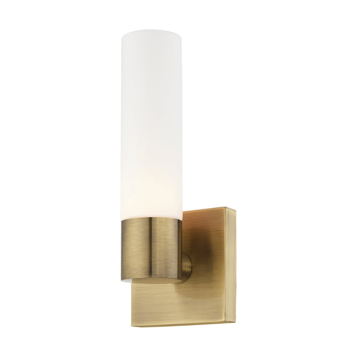 ##Antique Hardware## 1 Light Antique Brass ADA Wall Sconce