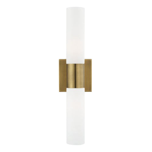 ##Antique Hardware## 2 Light Antique Brass ADA Bath Vanity