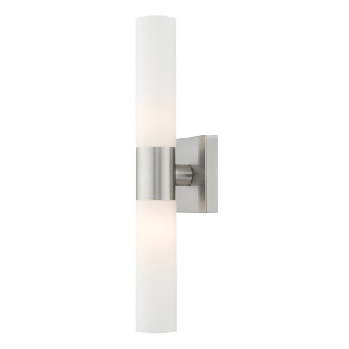 ##Antique Hardware## 2 Light Brushed Nickel ADA Bath Light