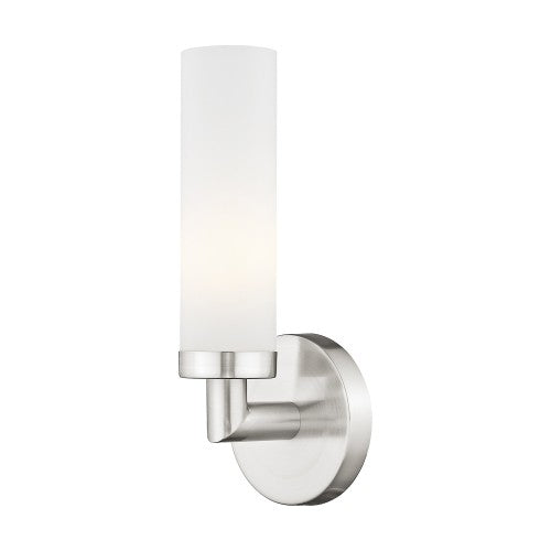 ##Antique Hardware## 1 Light Brushed Nickel ADA Wall Sconce