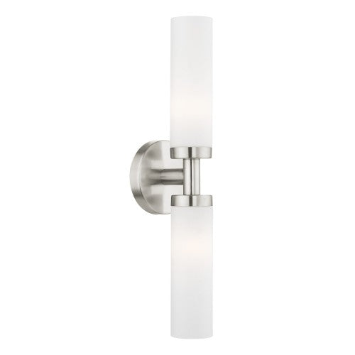 ##Antique Hardware## 2 Light Brushed Nickel ADA Bath Light
