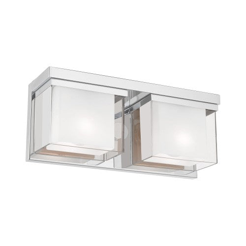 Antique Hardware 2 Light Polished Chrome Bath Vanity Wall Sconce