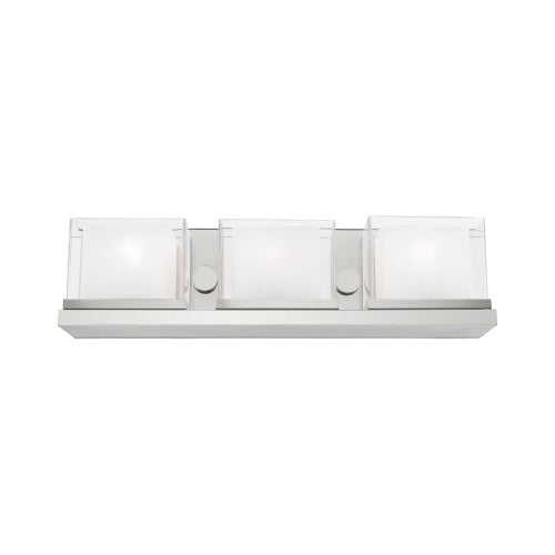 ##Antique Hardware## 3 Light Polished Chrome Bath Vanity