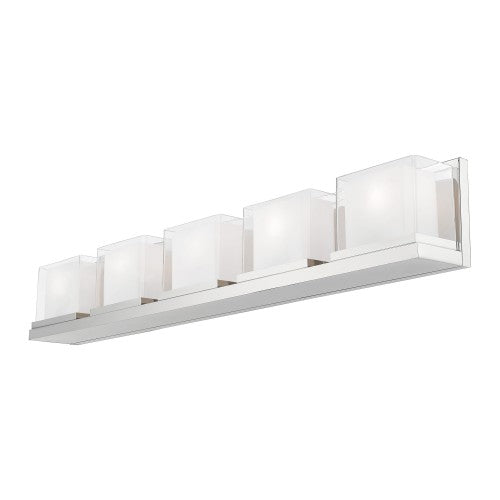 ##Antique Hardware## 5 Light Polished Chrome Bath Vanity