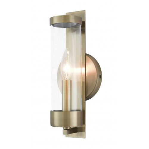 ##Antique Hardware## 1 Light Antique Brass ADA Wall Sconce