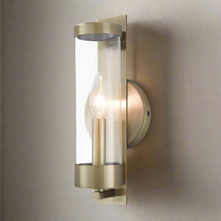 ##Antique Hardware## 1 Light Antique Brass ADA Wall Sconce