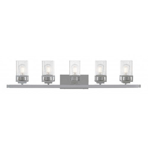 ##Antique Hardware## 5 Light Polished Chrome Bath Vanity