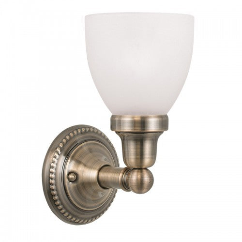 ##Antique Hardware## 1 Light Antique Brass Bath Light